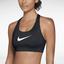 Nike Shape Swoosh Sports Bra - Black/White - thumbnail image 3