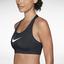 Nike Shape Swoosh Sports Bra - Black/White - thumbnail image 5