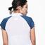 Lacoste Womens Open Neck Polo Tee - White/Blue - thumbnail image 5
