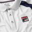Fila Mens Heritage Polo - White/Navy - thumbnail image 3