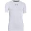 Under Armour Boys HeatGear Armour Fitted Tee - White - thumbnail image 1
