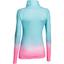 Under Armour Womens UA Cold Gear Half Zip Pullover - Blue/Pink - thumbnail image 2