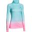 Under Armour Womens UA Cold Gear Half Zip Pullover - Blue/Pink - thumbnail image 3