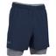 Under Armour Mens Qualifier 2 in 1 Shorts - Midnight Navy - thumbnail image 1