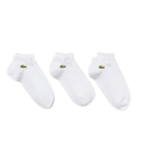 Lacoste Mens Sport Low-Cut Socks (3 Pairs) - White