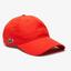 Lacoste Cap in Solid Diamond Weave Taffeta - Red - thumbnail image 1