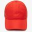 Lacoste Cap in Solid Diamond Weave Taffeta - Red - thumbnail image 3