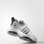 Adidas Mens Barricade Classic Bounce Tennis Shoes - White/Grey - thumbnail image 6