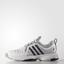 Adidas Mens Barricade Classic Bounce Tennis Shoes - White/Grey - thumbnail image 1