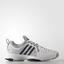 Adidas Mens Barricade Classic Bounce Tennis Shoes - White/Grey - thumbnail image 2