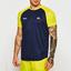 Ellesse Mens Harrier Poly T-Shirt - Peacoat Navy/Vibrant Yellow - thumbnail image 3