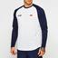 Ellesse Mens Kestrel Poly Long Sleeve Top - Optic White/Peacoat Navy - thumbnail image 3