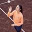 Lacoste Womens Tennis Cotton Fleece Sweatshirt - Orange Jaspe
