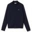 Lacoste Womens Zippered Two-Ply Jacket - Navy Blue - thumbnail image 1