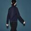 Lacoste Womens Zippered Two-Ply Jacket - Navy Blue - thumbnail image 2