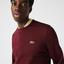 Lacoste Mens Fleece Sweatshirt - Bordeaux