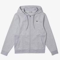 Lacoste Mens Panels Hoodie - Grey Chine
