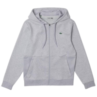 Lacoste Mens Panels Hoodie - Grey Chine