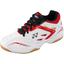 Yonex Kids Power Cushion 34 Badminton Shoes - White/Red - thumbnail image 1