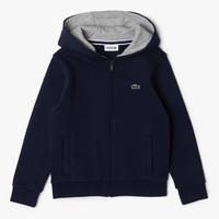 Lacoste Boys Zip Sweatshirt - Navy Blue