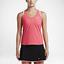 Nike Womens Slam Printed Breathe Tank Top - Ember Glow/White - thumbnail image 1