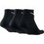 Nike Cotton Half-Cushion Quarter Trainer Liner Socks (3 Pairs) - Black - thumbnail image 2