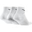Nike Cotton Half-Cushion Quarter Trainer Liner Socks (3 Pairs) - White - thumbnail image 2