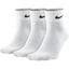 Nike Performance Lightweight Quarter Training Socks (3 Pairs) - White - thumbnail image 1