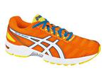 Asics Mens GEL DS Trainer 18 Neutral Shoes - Neon Orange/White/Blue - thumbnail image 1