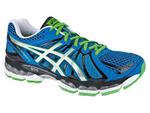 Asics Mens GEL Nimbus 15 Running Shoes - Blue/Silver/Green - thumbnail image 1