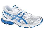 Asics Womens GEL Pulse 5 Running Shoes - White/French-Blue/Charcoal - thumbnail image 1