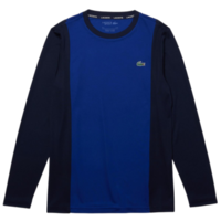 Lacoste Mens Sport Colourblock Long-Sleeve T-Shirt - Navy/White