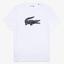 Lacoste Mens 3D Print T-Shirt - White/Navy Blue - thumbnail image 1