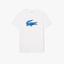 Lacoste Mens 3D Print T-Shirt - White/Blue - thumbnail image 1