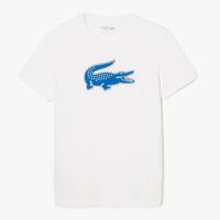Lacoste Mens 3D Print T-Shirt - White/Blue