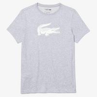 Lacoste Mens 3D Print T-Shirt - Grey Chine/White