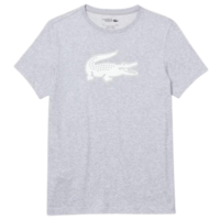 Lacoste Mens 3D Print T-Shirt - Grey Chine/White