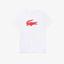 Lacoste Mens 3D Print T-Shirt - White/Red - thumbnail image 1