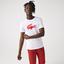 Lacoste Mens 3D Print T-Shirt - White/Red