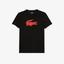 Lacoste Mens 3D Print T-Shirt - Black/Red - thumbnail image 1
