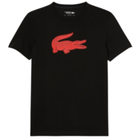 Lacoste Mens 3D Print T-Shirt - Black/Red
