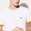 Lacoste Sport Mens Jacquard T-Shirt - White/Buttercup/Apricot - thumbnail image 4