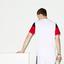 Lacoste Mens Colourblock Tech Pique T-Shirt- White/Navy Blue/Red - thumbnail image 4