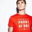 Lacoste Mens Crew Neck Tech Jersey T-Shirt - Mexico Red/White - thumbnail image 2