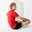 Lacoste Mens Sport Printed Cotton Blend T-Shirt - Red/Black - thumbnail image 3
