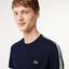 Lacoste Mens Logo Stripe T-Shirt - Navy - thumbnail image 4