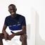 Lacoste Mens Signature Band Colourblock Pique T-Shirt - Navy Blue/White - thumbnail image 2