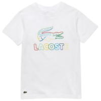 Lacoste Boys Crew Neck Print T-Shirt - White