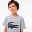 Lacoste Boys Croc T-Shirt - Grey Chine - thumbnail image 3