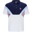 Fila Mens Solar Power Short Sleeve Colour Blocked Polo - White/Fila Navy - thumbnail image 1